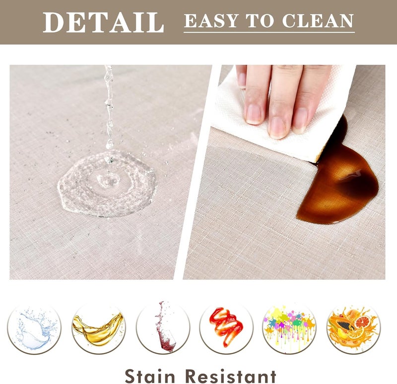 Nasitos 2 Pack Round Table Cloth Protector 60 Inch-Small Round Plastic Table Covers, Waterproof Clear PVC Oil & Spill-Proof Vinyl Circle Tablecloth for Small Coffee Table, Outdoor & Indoor Uses - Image 3