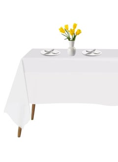 10 Pack Disposable Party Table Cloth Rectangle 54 x 108 Inch, Disposable Plastic Table Cover for Wedding Banquet Birthday Party (White) - pzsku/Z3FD057A0DD4F19691D68Z/45/_/1740655902/9c18f929-569e-4eff-8c2b-8676fcf33a0d