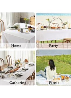 10 Pack Disposable Party Table Cloth Rectangle 54 x 108 Inch, Disposable Plastic Table Cover for Wedding Banquet Birthday Party (White) - pzsku/Z3FD057A0DD4F19691D68Z/45/_/1740656014/ba4f5e7d-e198-4a53-8163-3e0ec149d8ba