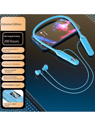 Digital display neck-worn wireless bluetooth earphone multi-functional large-capacity semi-in-ear sports stereo hanging neck headset (blue) - pzsku/Z3FD057E33ABCC3A05391Z/45/_/1699496895/6b6d91f6-b4f9-4629-865c-33997f849203