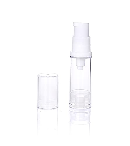 Wresty 12 Pcs Vacuum Lotion Bottles - Plastic Airless Pump Bottles, Travel DIY Cosmetic Cream & Makeup Foundation Toiletries Liquid Vacuum Container (5ml) - Image 2