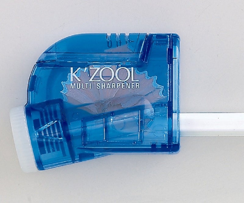 Kutsuwa STAD Angle Adjustable Pencil Sharpener K'ZOOL, Transparent Blue (RS007BL) - Image 4