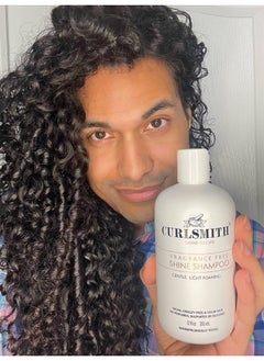 CURLSMITH CURLSMITH - Shine Shampoo, Gentle, Sensitive, Fragrance Free Cleanser for All Curl and Hair Types, Vegan (12 fl oz)  - Image 4
