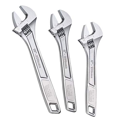 beyond by BLACK+DECKER Adjustable Wrench Set, 6-Inch, 8-Inch & 10-Inch, 3-Pack (BDHT8159092APB) - Image 1