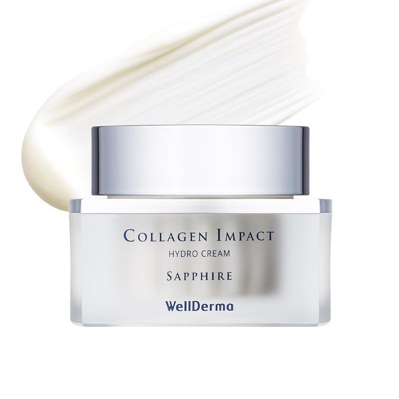 WELLDERMA Sapphire Collagen Impact Hydro Cream, 50g / 1.69 fl.oz â€“ Hydrating & Balancing Face Moisturizer with Collagen Complex and Niacinamide - Image 1