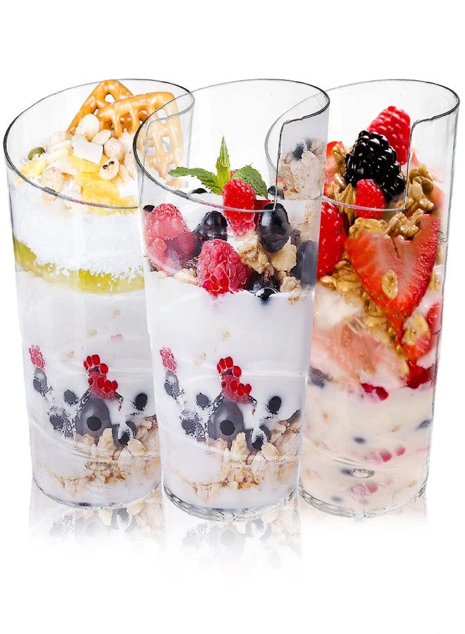 Fasmov 100 Pack 2 Oz Mini Dessert Cups with 100 Spoons, Clear Plastic Parfait Appetizer Cup for Tasting Party Desserts Appetizers - Image 4