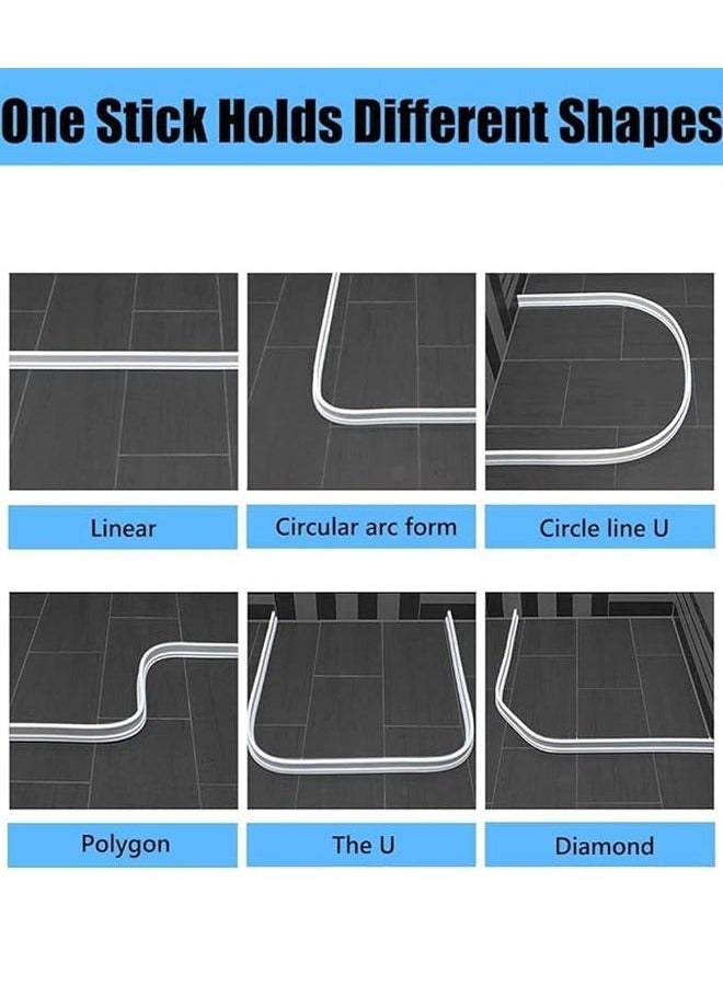 39in Collapsible Threshold Water Dam Barrier for Bathroom, Silicone Self-Adhesive Shower Edge Water Barrier Stopper Water Retaining Strip,Shower Water Blocker Retention System,Dry and Wet Separation - Image 5