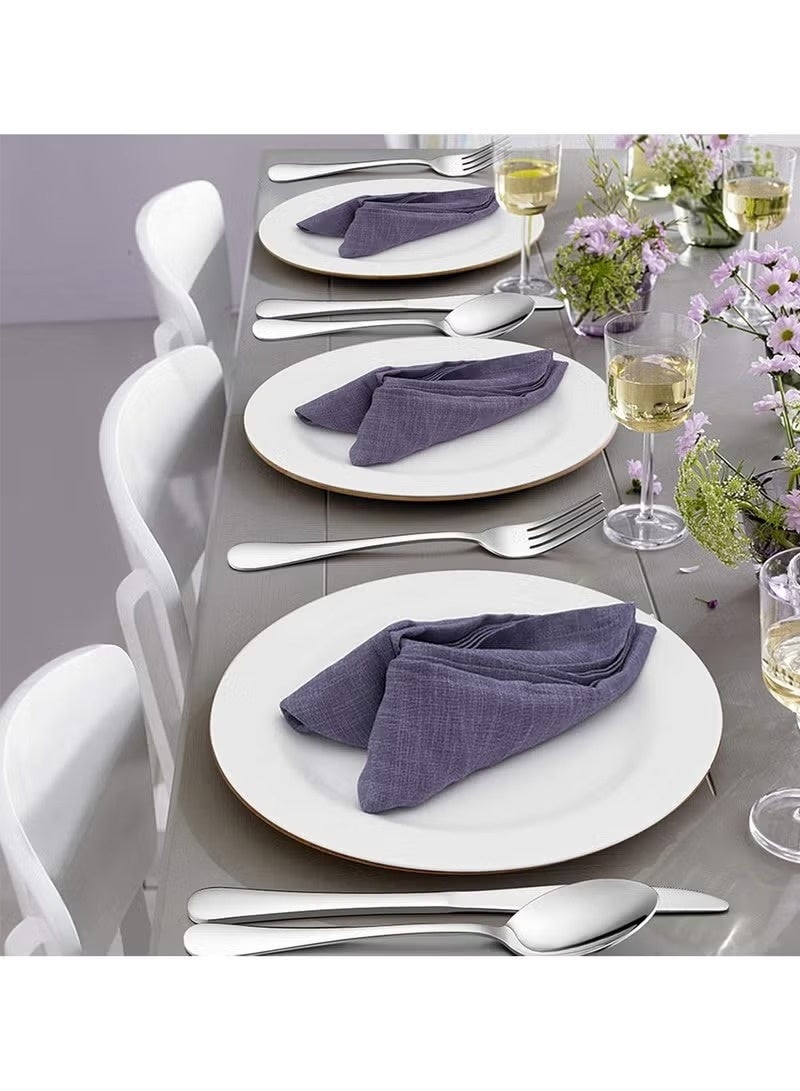 Toshionics 4 Piece Silverware Cutlery Set, Heavy Duty Stainless Steel Flatware for 1, Cutlery Utensil Sets with Knives, Rust-proof, Mirror Polished, Dishwasher Safe Stainless Steel Tableware Cutlery Set - Pack of 4 - Image 5