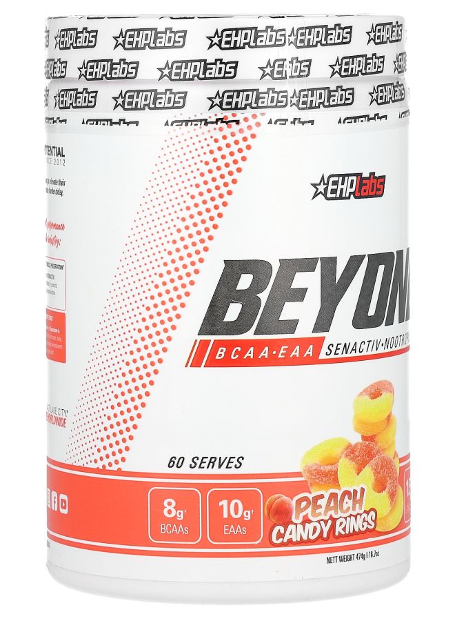 EHPLabs Beyond BCAA + EAA Peach Candy Rings 16.7 oz (474 g) - Image 2