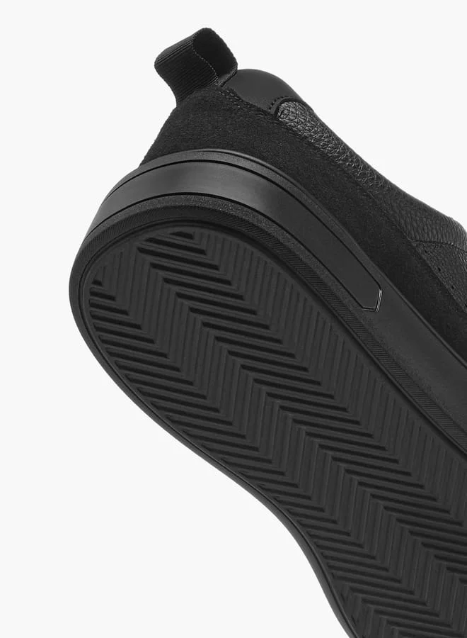 Lee Cooper Men's Panelled Lace-Up Sneakers with Pull Tabs