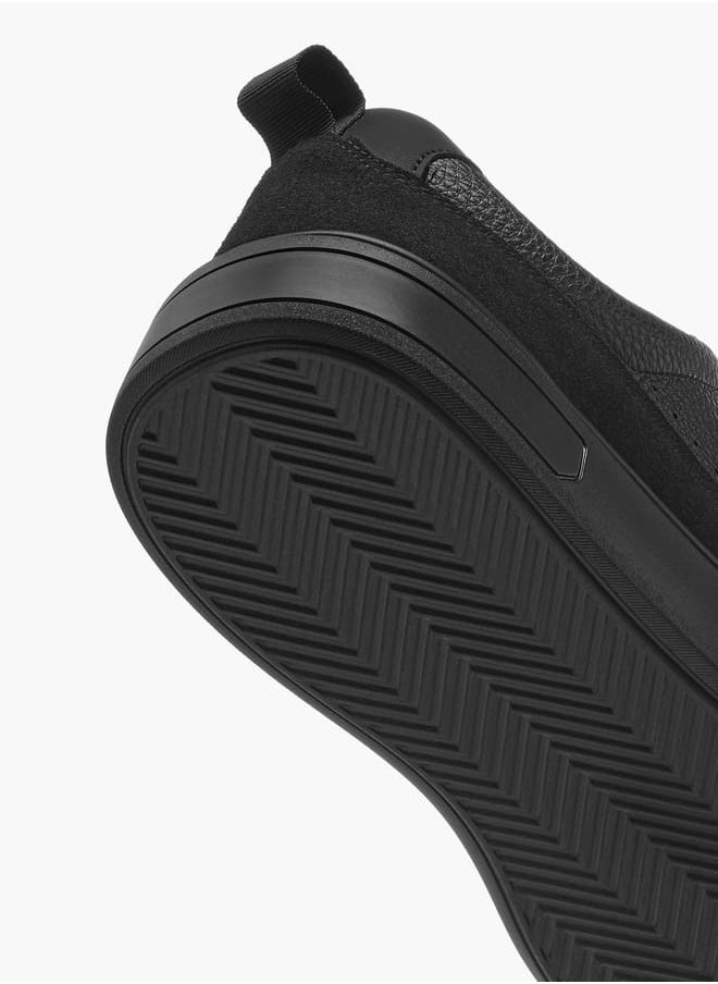 Lee Cooper Men's Panelled Lace-Up Sneakers with Pull Tabs  - Image 5