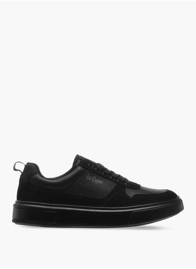Lee Cooper Men's Panelled Lace-Up Sneakers with Pull Tabs  - Image 3