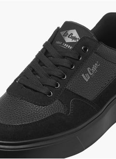 Lee Cooper Men's Panelled Lace-Up Sneakers with Pull Tabs  - Image 4
