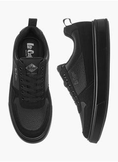 Lee Cooper Men's Panelled Lace-Up Sneakers with Pull Tabs  - Image 1