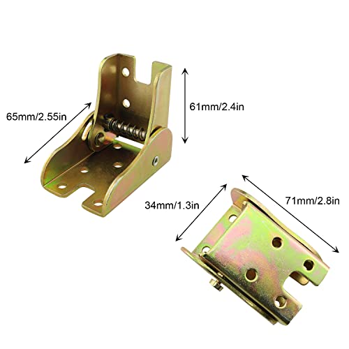 JCBIZ 4pcs Self-Lock Folding Hinge 90 Degree Stainless Steel Folding Self Locking Bracket Furniture Leg Fitting Conner Braces Extension Support Bracket - Image 5