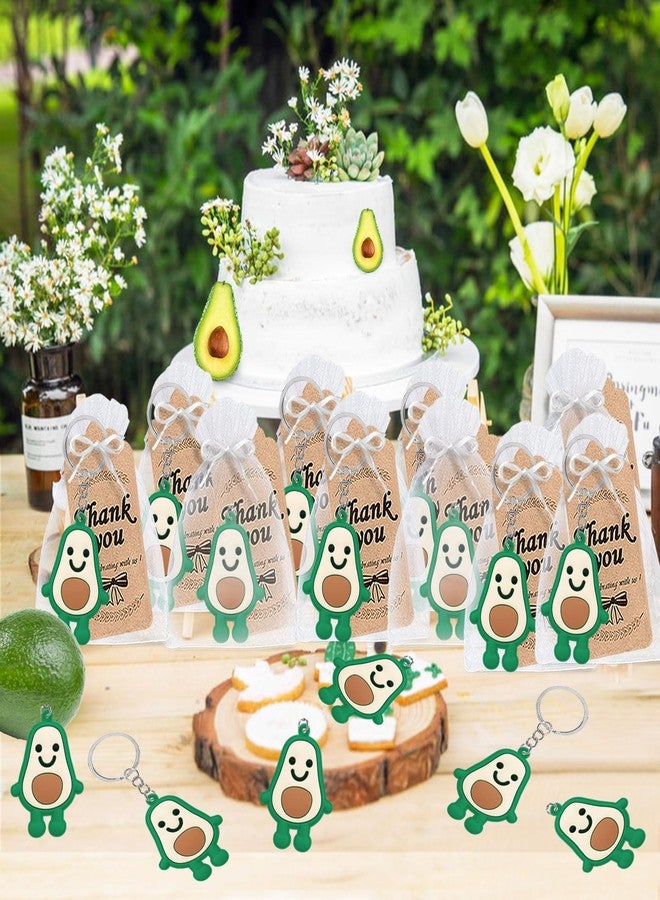 CiciBear 24 Pack Avocado Keychains Party Decoration for Guests, Fruit Themed Party, Baby Shower, School Party, Kids Birthday - Image 3