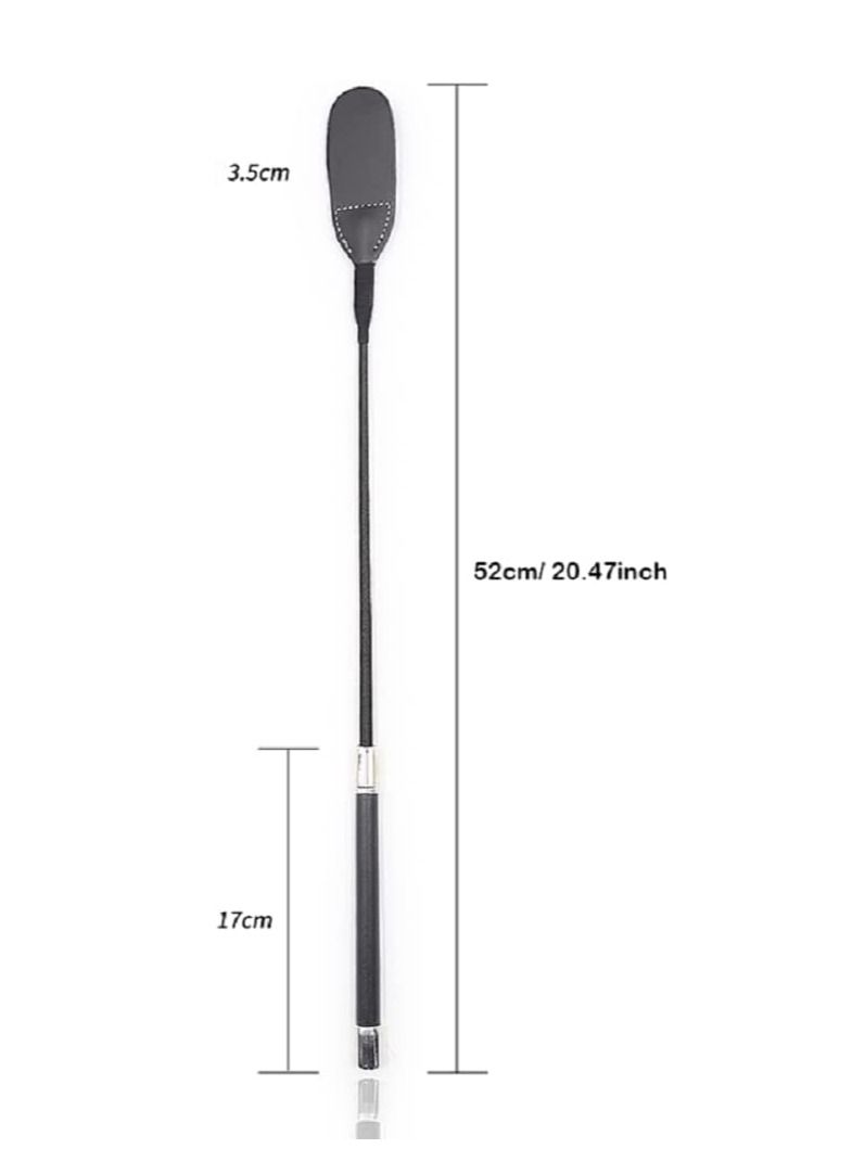 Real Riding Crop Jump Bat with Leather Top, Slapper Horse Whip Black Crops for Horses Equestrianism