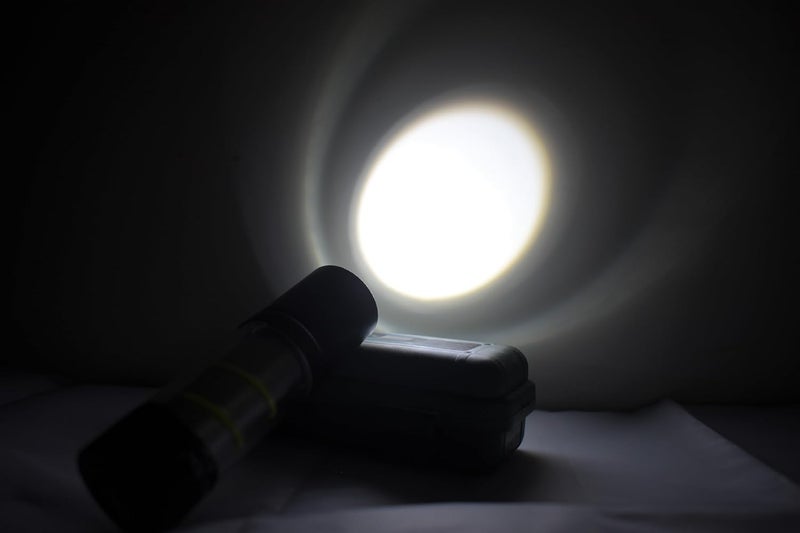 Rechargeable LED Flashlight with USB Charging Cable Black - Image 3