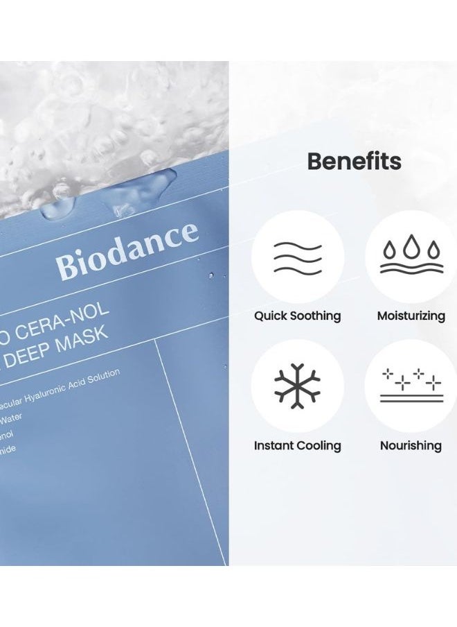 BIODANCE Hydro Cera-nol Real Deep Mask (34g x 4ea) x2 PACK OF 2, ith Low Molecular Hyaluronic Acid, Glacier Water, and Ceramide  - Image 2