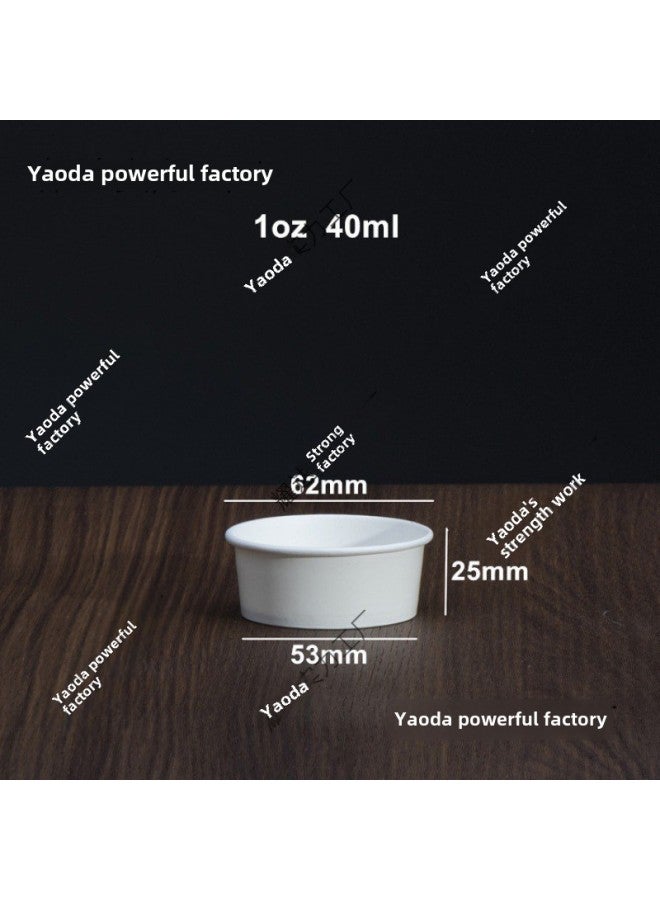 Ice Cream Cup Diy Stall Creative Disposable Ice Cream Paper Cup Ice Cream Cake Stall Commercial Yogurt Printing-Color:3oz 50 Pieces Without Cap-Capacity:Default Items - Image 3