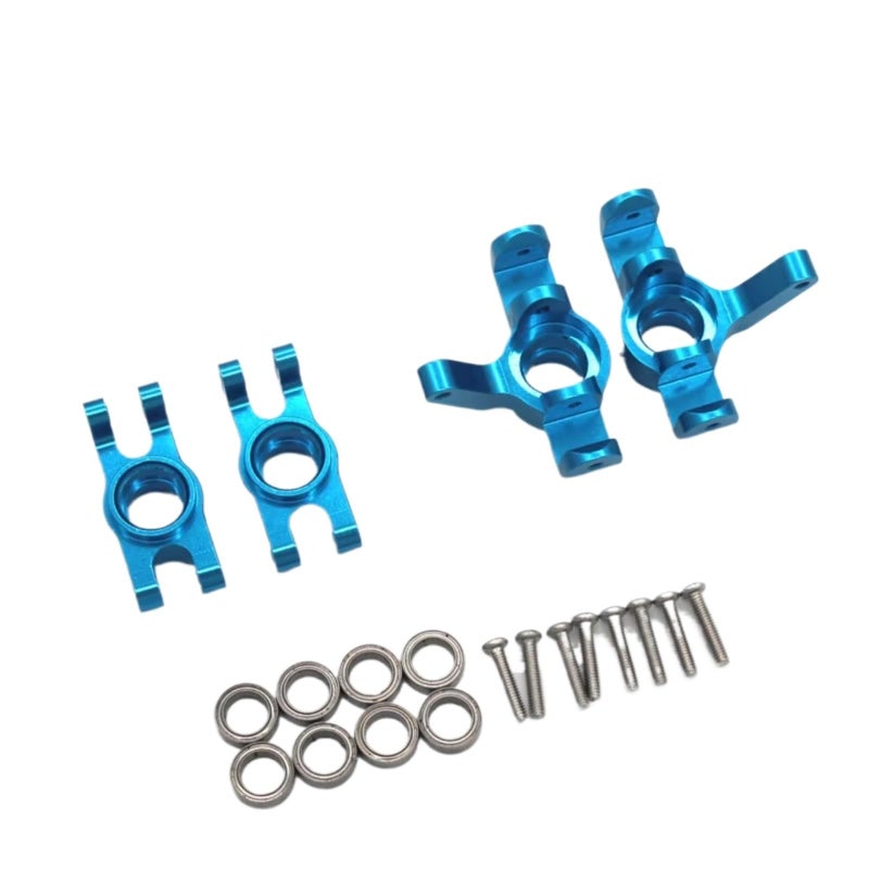 Blue Metal Steering Knuckles Rear Wheel Cup For 1 14 1 16 Scale RC Car Parts - Image 2