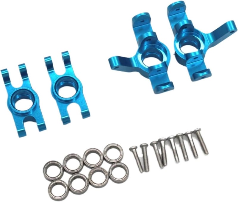 Blue Metal Steering Knuckles Rear Wheel Cup For 1 14 1 16 Scale RC Car Parts - Image 1