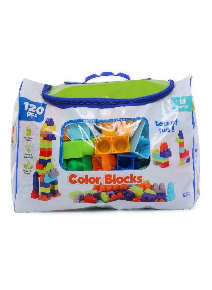 مجموعة بناء بلوكات ملونة 120 قطعة - 650087 - Image 1