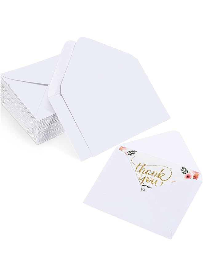 erorex 200 Count Mini Gift Card Envelopes Bulk Wedding Pocket Small Paper Envelopes Gift Card Sleeves Greeting Business Card Envelopes Tiny Envelope For Mother'S Day 4 X 2.7 Inch White - Image 1