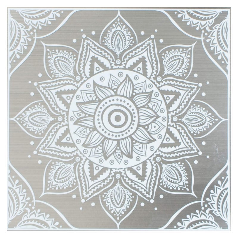 Main Street â€“ 24-Pack of 8 x8 Peel and Stick Backsplash Wallpaper Tiles â€“ White Mandala Design â€“ Removable Self Adhesive Wall Tile for Kitchen, Renter-Friendly for Your Home and DIY Projects - Image 1