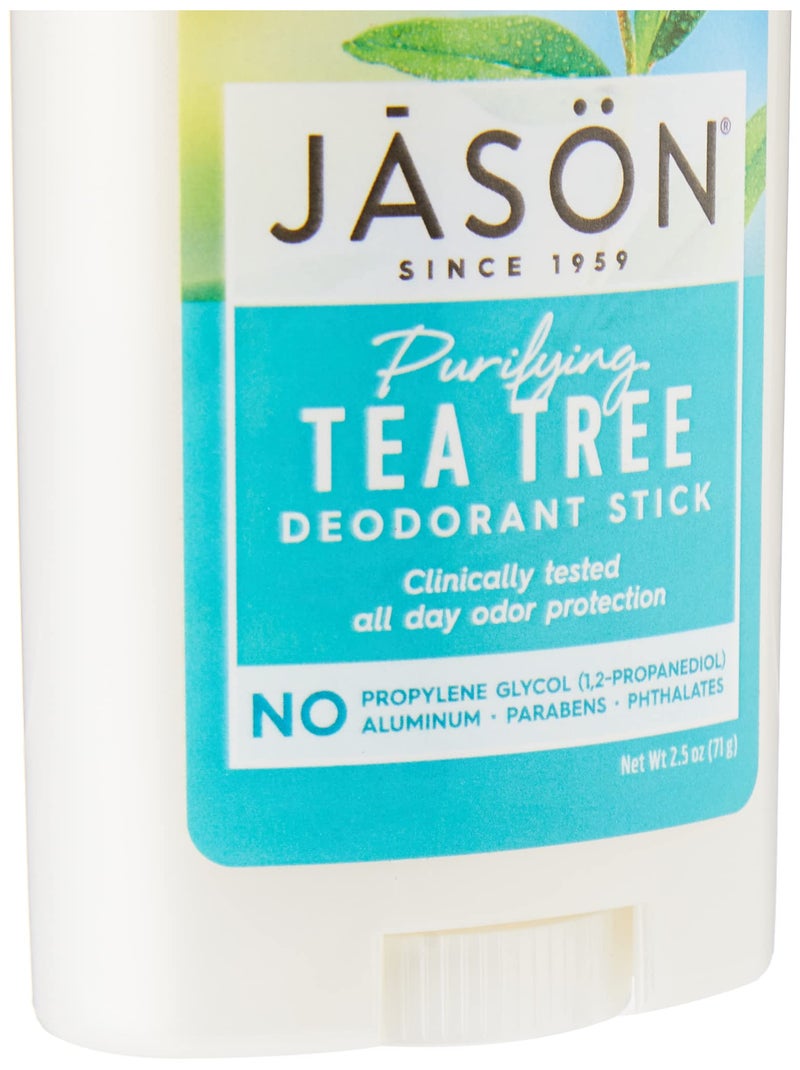 Jason Aluminum Free Deodorant Stick, Purifying Tea Tree, 2.5 Oz (Pack of 1) - Image 2
