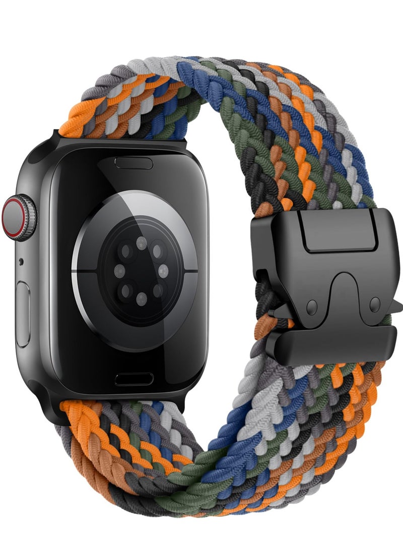 SZOXST - Compatible for Apple Watch Band 49mm 46mm 45mm 44mm 42mm Elastic Nylon Braided Secure & Comfortable Stretchy Strap for Women Men,Parachute Buckle Bands for iWatch Ultra 2/1 Series 10 9 8 7 6 5 4 3 SE Cowboys - Image 1