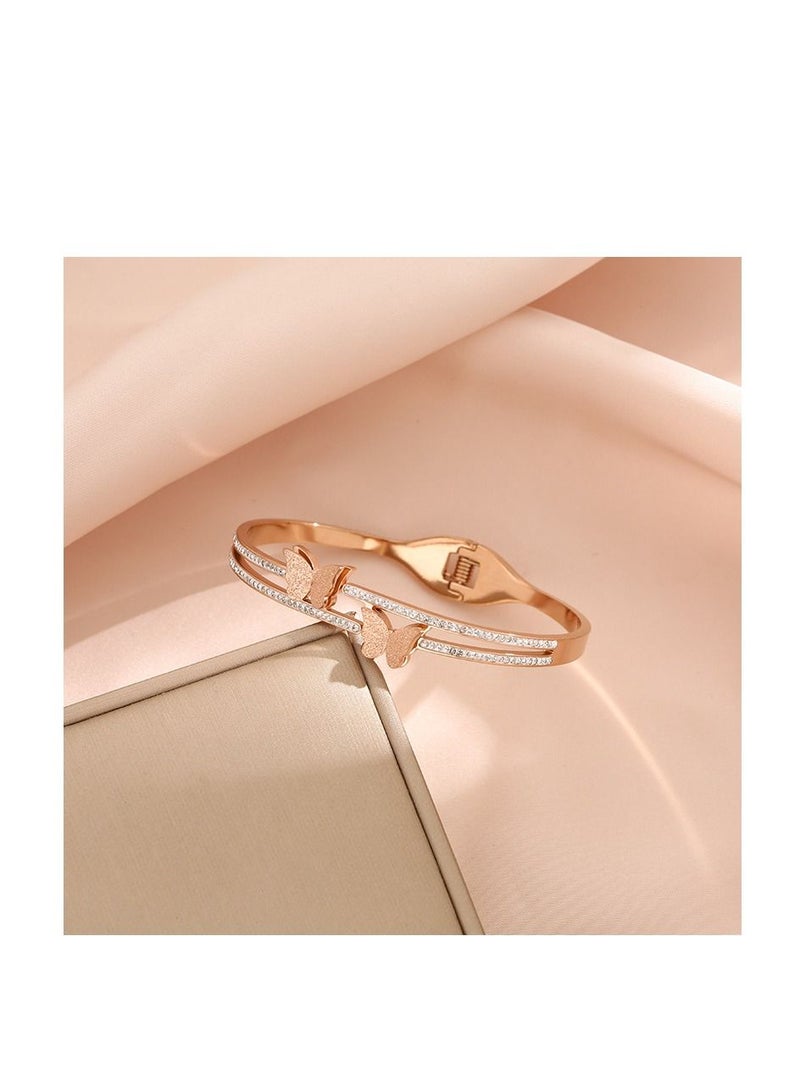 Roman English Letter Titanium Steel Bracelet - Image 1