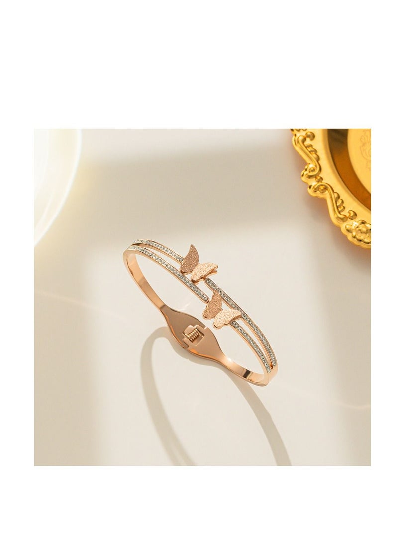 Roman English Letter Titanium Steel Bracelet - Image 2