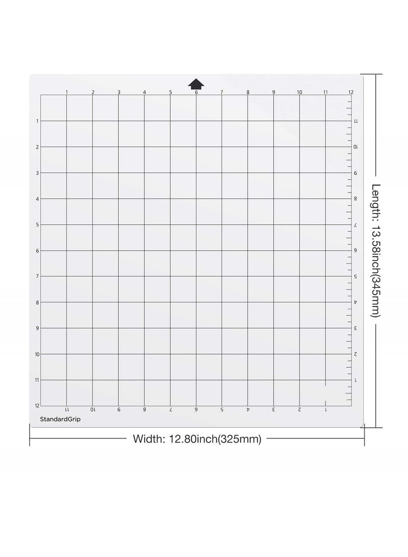 SYOSI 3 قطع حصيرة قطع StandardGrip لآلة Silhouette Cameo 4/3/2/1، (12x12 بوصة) حصيرة لاصقة لاصقة حصيرة قطع لاصقة سطح قطع لاصق قياسي ملحقات استبدال تقطيع الخياطة  - Image 2