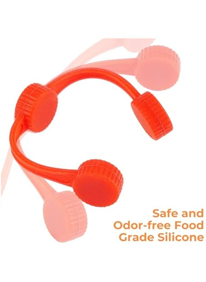 Set of 4 Air Fryer Magnets with Silicone Buckle to Secure Parchment Paper Liners and Prevent Burns - Cover Food Easily without Disposable Paper Liners.