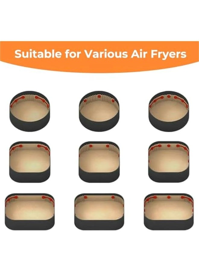 Set of 4 Air Fryer Magnets with Silicone Buckle to Secure Parchment Paper Liners and Prevent Burns - Cover Food Easily without Disposable Paper Liners.