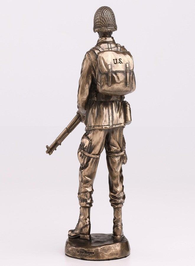 فيرونيز ديزاين تمثال عسكري من تصميم فيرونيز، بقياس 5 3/4 بوصة، يجسد الشرف والشجاعة، من إنتاج الجيش الأمريكي، مصنوع من الراتنج المصبوب على البارد، ومطلي بالبرونز. - Image 4