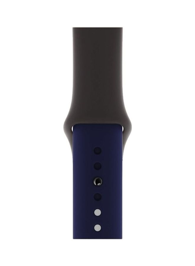 BGM Silicone Band For Apple Watch Series 3/2/1 38mm Dark Grey/Blue - Image 2