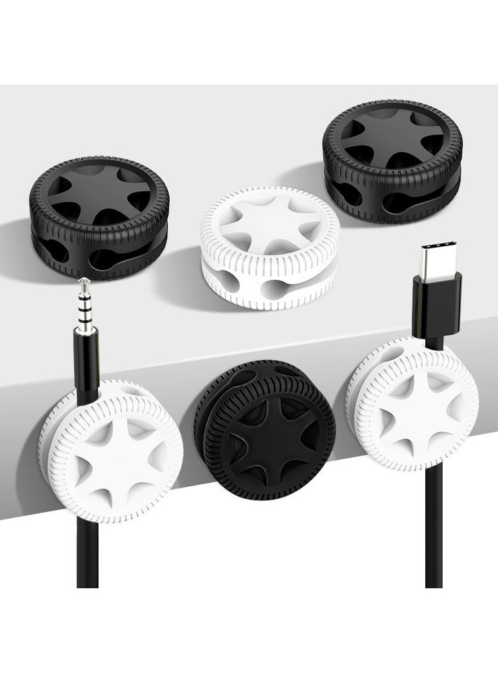 Necomi 6-Piece Adhesive Cable Clips, Cable Cord Organizers Cable Storage Management Clip for Home Office Car  - Image 1