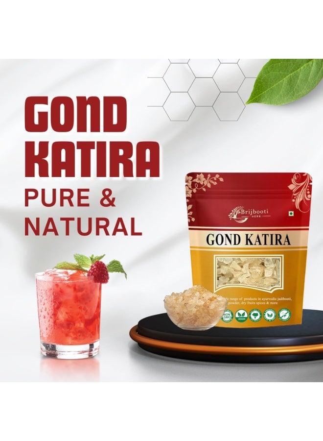  بريجبوتي صمغ غوند كاتيرا الصالح للأكل (250 جرام) | درجة A | بلورات صمغ التراغاكانث | صمغ كاثيلا | خصائص تبريد عالية | 100٪ طبيعي | أستراغالوس غوميفير | حاصل على شهادات FSSAI و GMP و ISO - Image 5