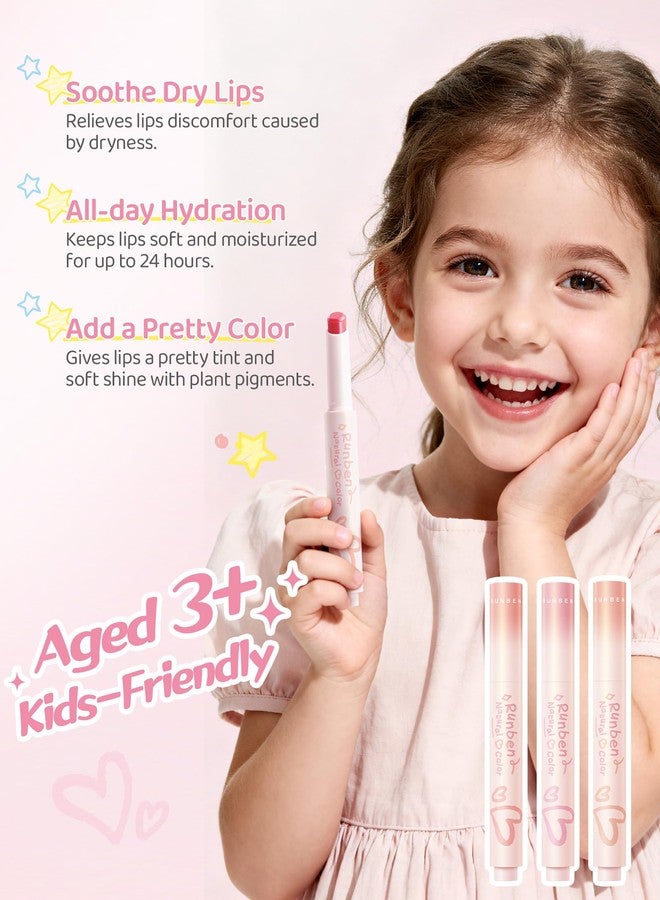 RUNBEN Kids Tinted Lip Balm, Fresh Cherry Lips Gloss, 24H Moisturizing, Safe & Non-toxic Lipstick for Kids & Teen, Birthday Makeup Gift for Girls, 2g - Image 3