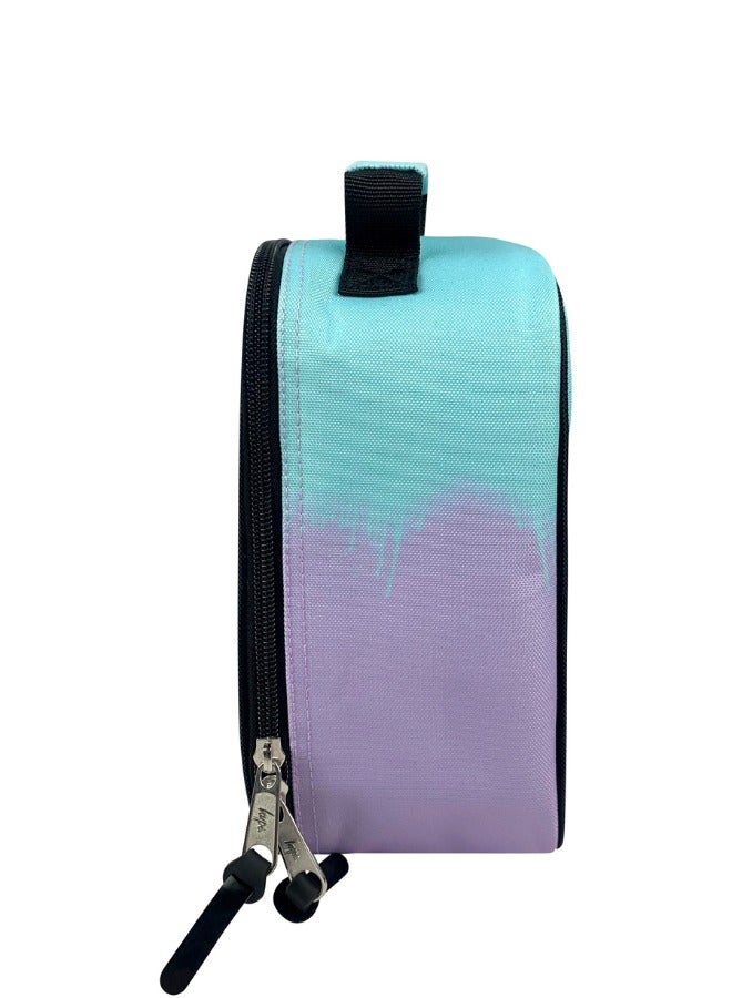 JUST HYPE Insulated Lunch Bag - Lilac & Teal Drips - Image 3