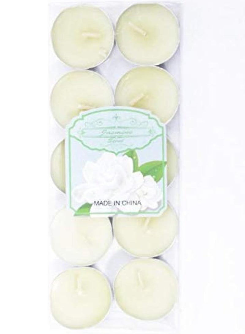 مجموعة شموع معطرة - 10 قطع بيضاء - Image 2