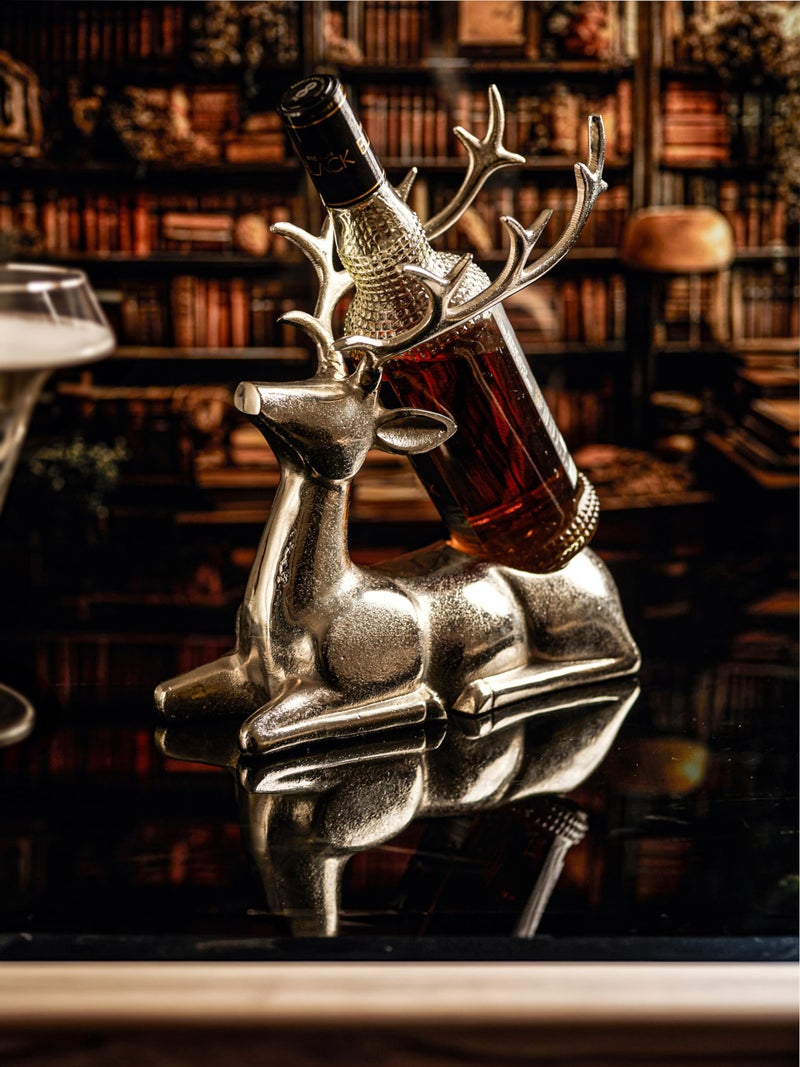 Trovea's Silver Deer Bottle Holder- Ii for Red, White Or Sparkling Wines and Champagnes - Image 1
