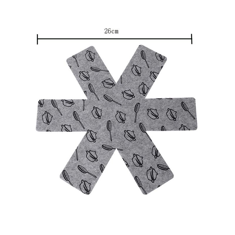 lasenersm 12 Pieces Pot Pan Protectors Pot And Pan Protectors Cookware Pans Divider Protector Pad Anti Slip Pans Separator To Prevent Scratching Separate And Marring  Grey(Small Size/10.24 Inch) - Image 2