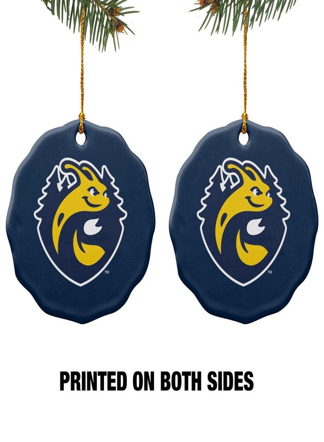 GRAPHICS & MORE University of California-Santa Cruz Primary Logo Porcelain Scalloped Holiday Christmas Tree Ornament - 2.8" (7.1 cm) - Image 2