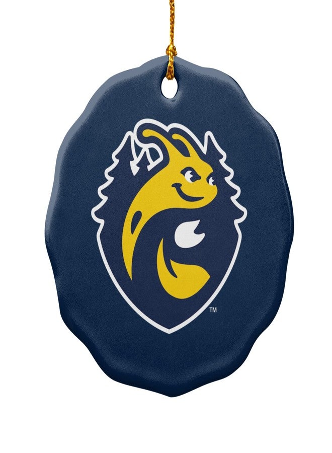 GRAPHICS & MORE University of California-Santa Cruz Primary Logo Porcelain Scalloped Holiday Christmas Tree Ornament - 2.8" (7.1 cm) - Image 1