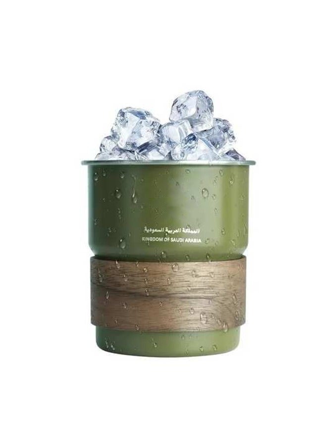 304 Stainless Steel Travel Cup - 300ml Hot/Cold Drink Holder, Dark Green  - Image 2