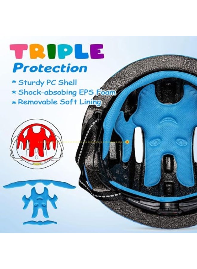 VICTGOAL Toddler Helmet, Kids Bike Helmet, Dinosaur Design Multi-Sport Safety Helmet, Toddler Bike Cycling Scooter Helmet, Adjustable Protect Helmet for Kids Cycle for Boys and Girls Age 3-8 - Image 3