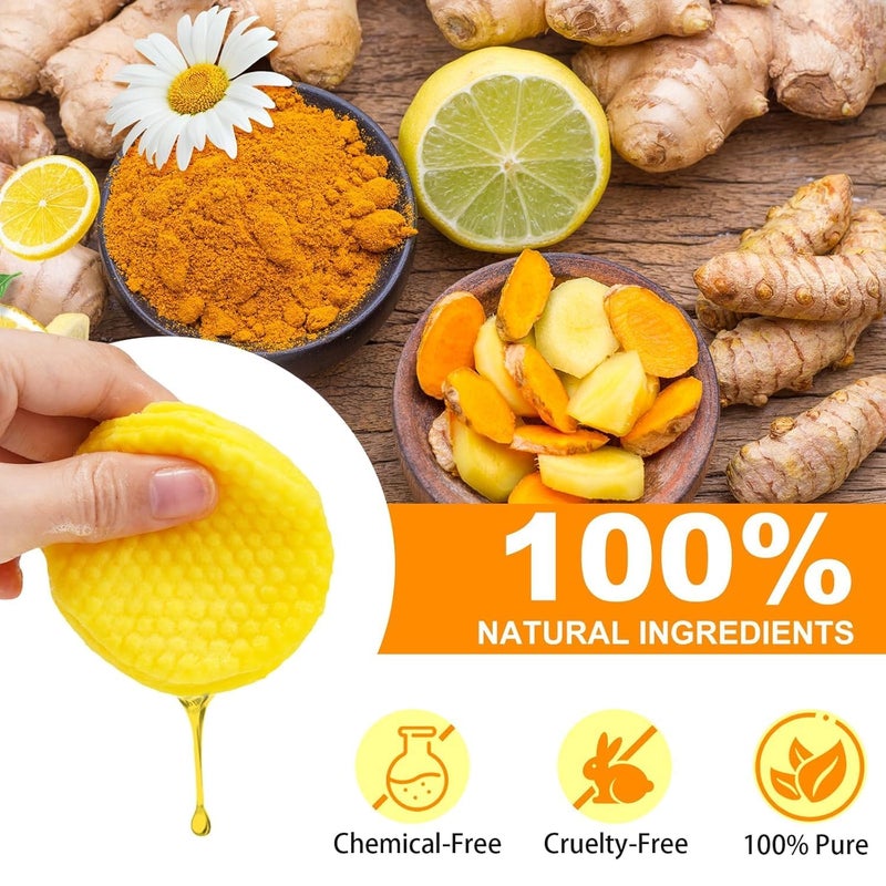 TOPSELLERS Kogic Acid and Turmeric Cleansing Pads 50 Count Chemical Free UltraSoft Gentle Skin Brightening Pads Deep Cleansing Mild and Nonirritating Helps Balance Skin Oil And Hydration Suit for All Skin Type - Image 2